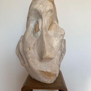 Sculpture titled "Sopraffatto" by Fabio Di Giacomo, Original Artwork, Stone