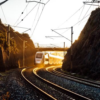 Fotografia zatytułowany „Train à Théoule” autorstwa Fabio Huchant, Oryginalna praca, Fotografia nie manipulowana