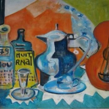 Painting titled "CAFE' CHANTANT" by Fabiola Tantanini, Original Artwork, Oil