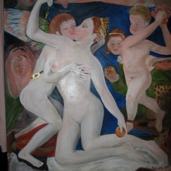 Painting titled "VENERE E CUPIDO" by Fabiola Tantanini, Original Artwork