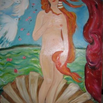 Pittura intitolato "la nascita di VENERE" da Fabiola Tantanini, Opera d'arte originale, Olio