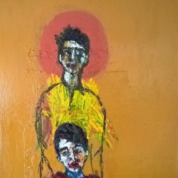 Painting titled "fratelli" by Fabrizio D'Andrea, Original Artwork, Oil