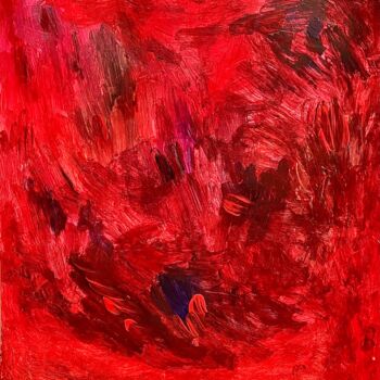 Schilderij getiteld "Rouge" door Fabrice Amat, Origineel Kunstwerk, Acryl