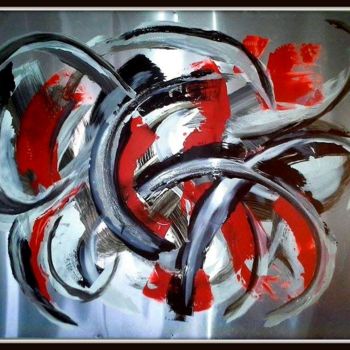 Painting titled "au bout de l'infini" by Burton Reflet D'Âme, Original Artwork, Acrylic