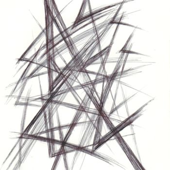 Drawing titled "Quatre" by Fabrice Cadet, Original Artwork, Ballpoint pen