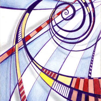 Drawing titled "Circus (2)" by Fabrice Cadet, Original Artwork, Ballpoint pen