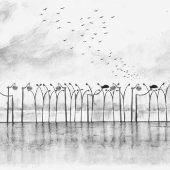 Arts numériques intitulée "Un troupeau de réve…" par Fabrice Cadet, Œuvre d'art originale