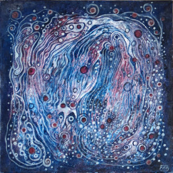 Painting titled "Effervescence hiver…" by Fabrice Cadet, Original Artwork, Acrylic