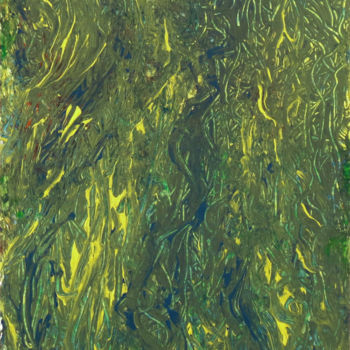 Pittura intitolato "Rythme en jaune, ve…" da Fabrice Cadet, Opera d'arte originale, Acrilico