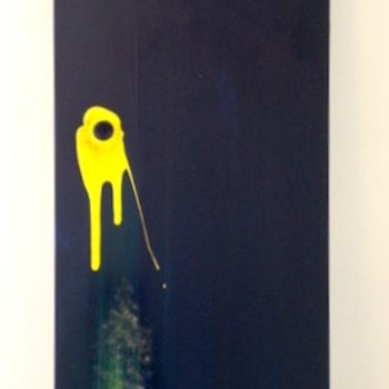 Peinture intitulée "la comète de l'oeuf" par Fabrice Deraison, Œuvre d'art originale, Acrylique