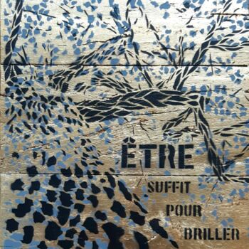 Painting titled "ETRE SUFFIT POUR BR…" by Fabrice Gand, Original Artwork, Spray paint Mounted on Cardboard