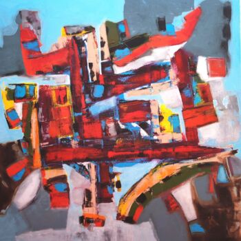 Painting titled "Oeuvre d'art" by Fabrice Girardeau, Original Artwork, Oil