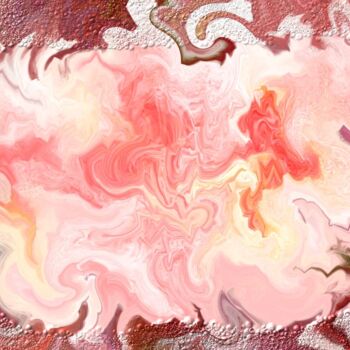 Peinture intitulée "Volutes rosées" par Fabrice Huguenin-Virchaux, Œuvre d'art originale