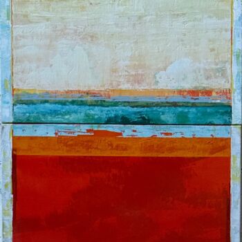 Malerei mit dem Titel "horizon distendu 3" von Fabrice Janvier, Original-Kunstwerk, Öl