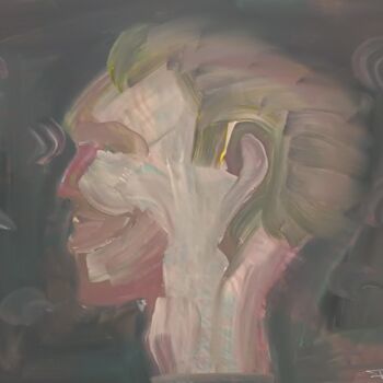 Pintura titulada "Le profil" por Fabrice Meslin (Fabzoo), Obra de arte original, Acrílico