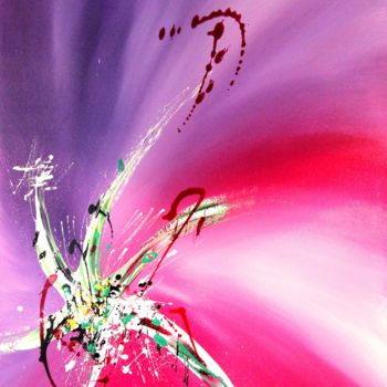 Painting titled "Crocus" by Fabrice Anglade, Original Artwork, Acrylic