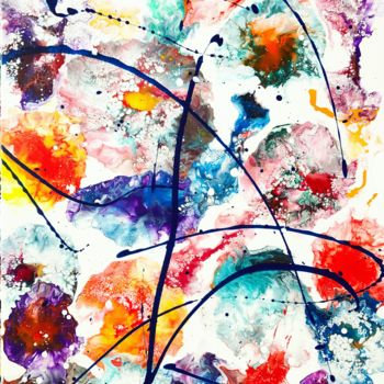 Painting titled "Bubbles" by Fabrice Anglade, Original Artwork, Acrylic