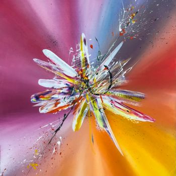 "Sunflower" başlıklı Tablo Fabrice Anglade tarafından, Orijinal sanat, Akrilik Ahşap Sedye çerçevesi üzerine monte edilmiş
