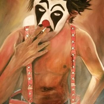 「clown4」というタイトルの絵画 Fabrice Pavageauによって, オリジナルのアートワーク, オイル