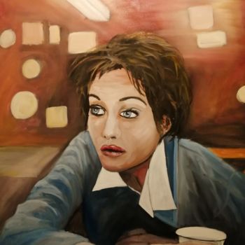 Painting titled "femme4" by Fabrice Pavageau, Original Artwork, Oil