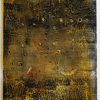 Incisioni, stampe intitolato "Chute de lune 14I15…" da Fabrice Rivière, Opera d'arte originale, Monotipo