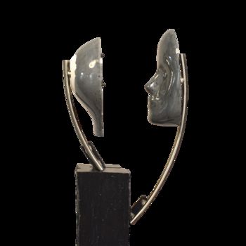 Sculpture titled "PROMETHEE" by Fabrice Taudin, Original Artwork, Metals