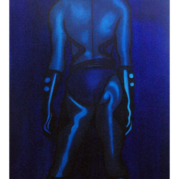 Painting titled "Bleu N°20 - IDENA F…" by Fabrice Vandevelde (Mr.Bleu), Original Artwork, Oil