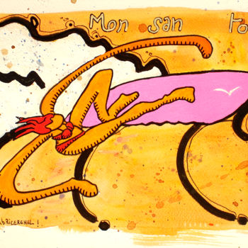 Drawing titled "24X32-MONSANTOurne" by Fabrice Réhel, Original Artwork