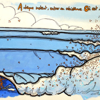 Zeichnungen mit dem Titel "30X40-RESISTER" von Fabrice Réhel, Original-Kunstwerk