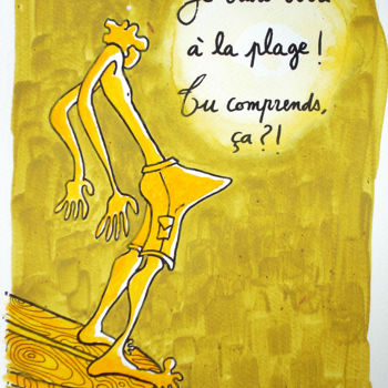 Tekening getiteld "Je Veux Vivre A La…" door Fabrice Réhel, Origineel Kunstwerk