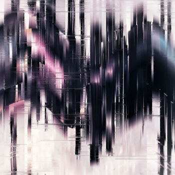 Arts numériques intitulée "Dark city néon 2" par Fabrice Vermeulen, Œuvre d'art originale, Travail numérique 2D