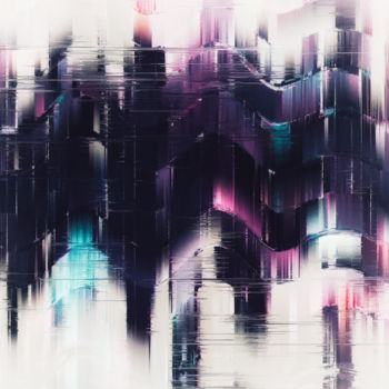 Arts numériques intitulée "Dark city - dawn 1" par Fabrice Vermeulen, Œuvre d'art originale, Travail numérique 2D