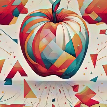 Arte digitale intitolato "apple color multi" da Fabricio De Souza Cabral, Opera d'arte originale, Immagine generata dall'IA