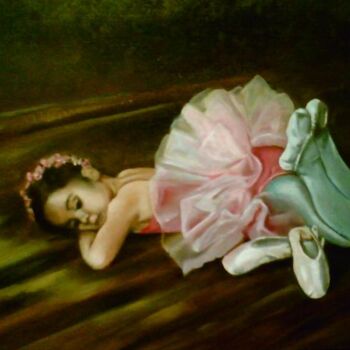 Peinture intitulée "Ballerina imbroncia…" par Fabrizia Tocchini, Œuvre d'art originale