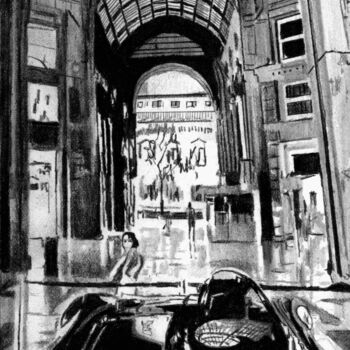 Drawing titled "Milano galleria del…" by Fabrizio Boldrini, Original Artwork, Graphite