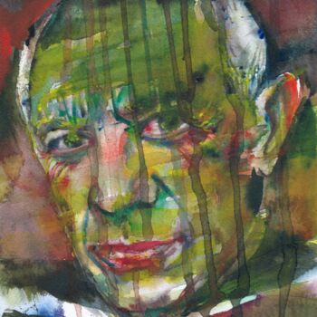 Painting titled "PICASSO" by Lautir, Original Artwork, Watercolor