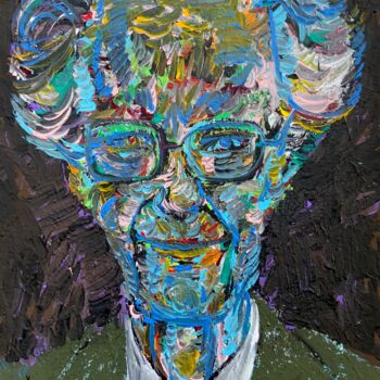 Painting titled "B. F. SKINNER (2)" by Lautir, Original Artwork, Acrylic Mounted on Wood Stretcher frame
