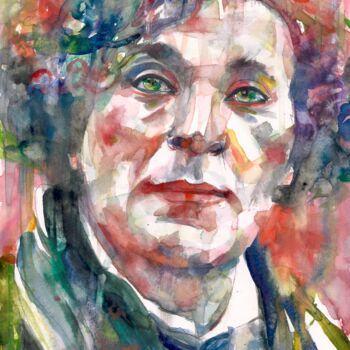 Painting titled "MARC CHAGALL" by Lautir, Original Artwork, Watercolor