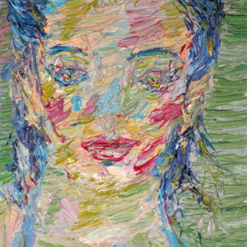 Peinture intitulée "PORTRAIT OF A WOMAN…" par Lautir, Œuvre d'art originale, Huile
