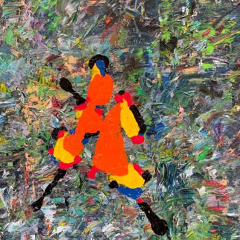 Painting titled "ABSTRACT BODY FIGUR…" by Lautir, Original Artwork, Oil