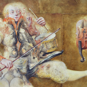 Pittura intitolato "n91-ses-yeux-gracie…" da Fabrizio Riccardi, Opera d'arte originale