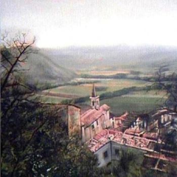 Pittura intitolato "Paesaggio 2" da Fabrizio Izzi, Opera d'arte originale