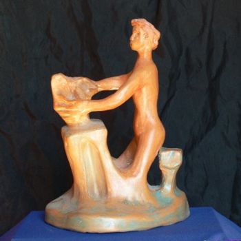 Sculpture titled "Piccolo scultore" by Fabrizio Paris, Original Artwork