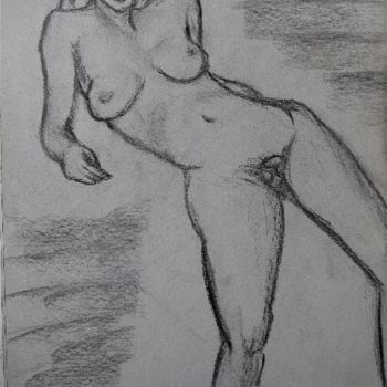 Disegno intitolato "studio nudo" da Fabrizio Paris, Opera d'arte originale
