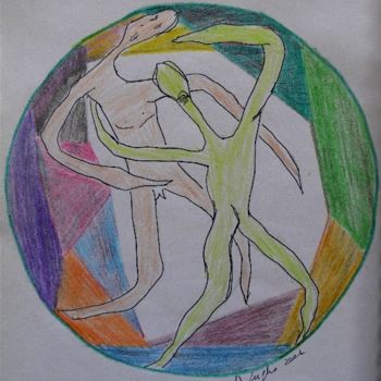Drawing titled "Danza" by Fabrizio Paris, Original Artwork