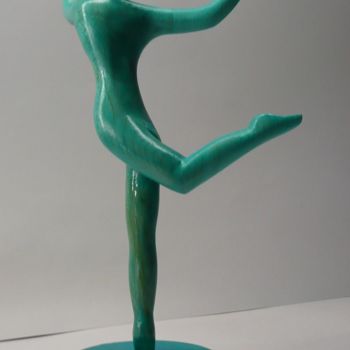 Scultura intitolato "danseuse attitude" da Fabien Bochard, Opera d'arte originale, Legno