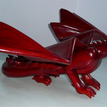 Sculpture titled "dragon" by Fabien Bochard, Original Artwork, Wood