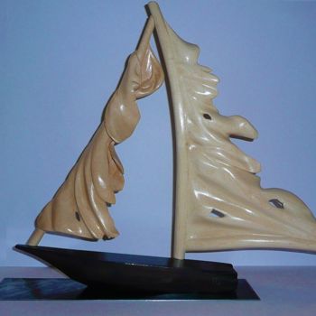 Sculpture intitulée "tourmente" par Fabien Bochard, Œuvre d'art originale, Bois