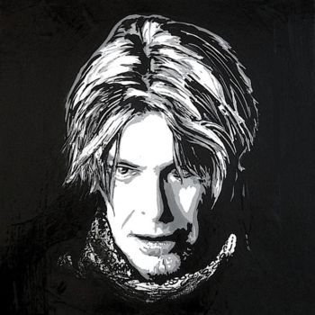 Malerei mit dem Titel "David Bowie" von Fabulosfab, Original-Kunstwerk