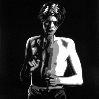 「David Bowie」というタイトルの絵画 Fabulosfabによって, オリジナルのアートワーク
